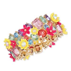 Inc Multicolored gold tone bracelet